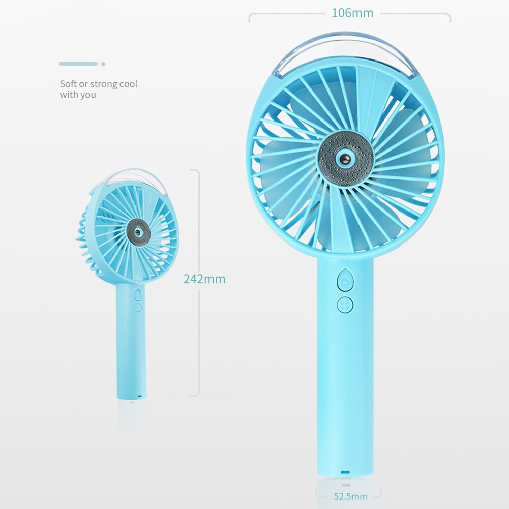 Mini Portable Handheld Water Mist Spray Cooler USB Rechargeable Cooling Fan