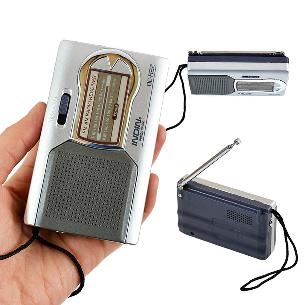 Alimentato A batteria Ourtdoor Portatile AM/FM Antenna Telescopica Radio Pocket Ricevitore Stereo AM FM radio per gli anziani