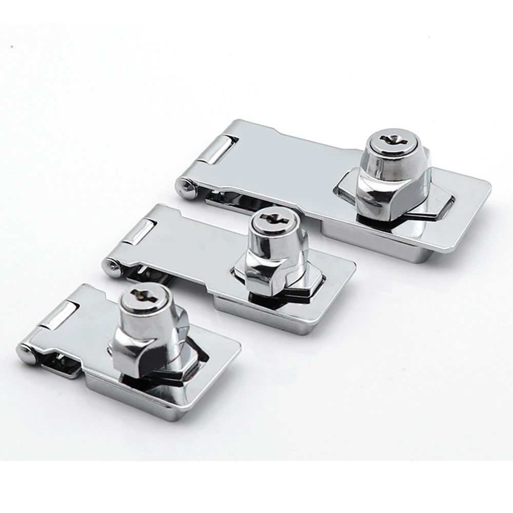 Locking Hasp and Staple with Keys Padlock Cupboard Shed Garage Lock