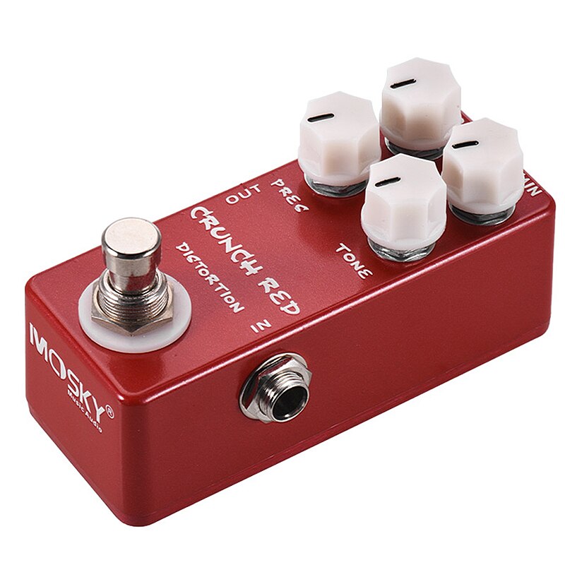 MOSKY CRUNCH RED Pedal Guitar Multi- Effects Processor Pedals for Electric Guitar Accessories Ukulele Bass Musical Instruments