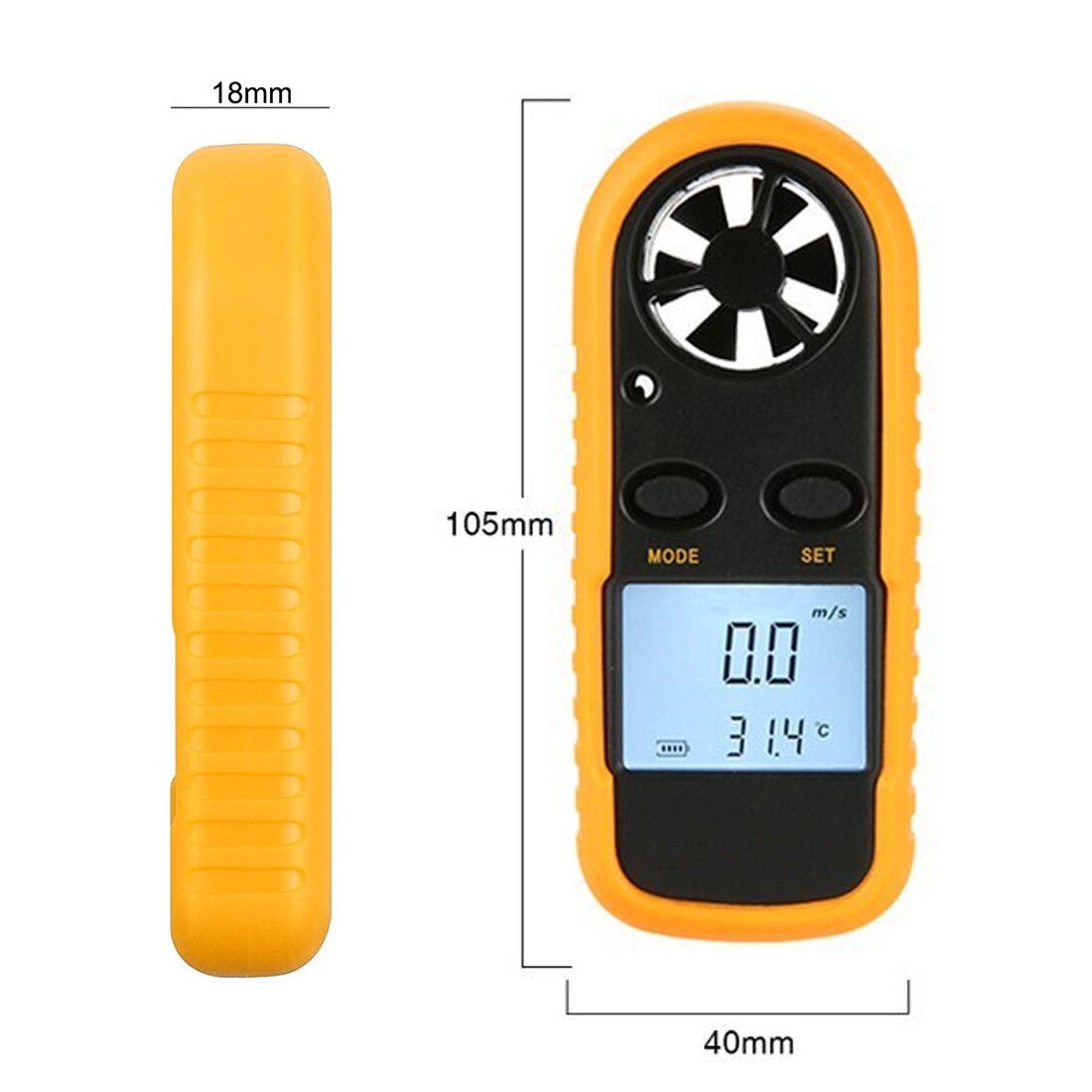 Anemometer Thermometer GM816 Wind Gauge Meter Windmeter 30 M/s Lcd Digitale Hand-Held Tool Met Thermometer: GM816