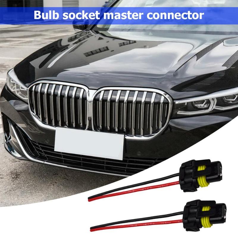 2x HB3 9006 HB4 Bulb Socket Female Adapter Connector for Headlight Fog Lamp Automotive Wire Adapter Socket Lamp Connector