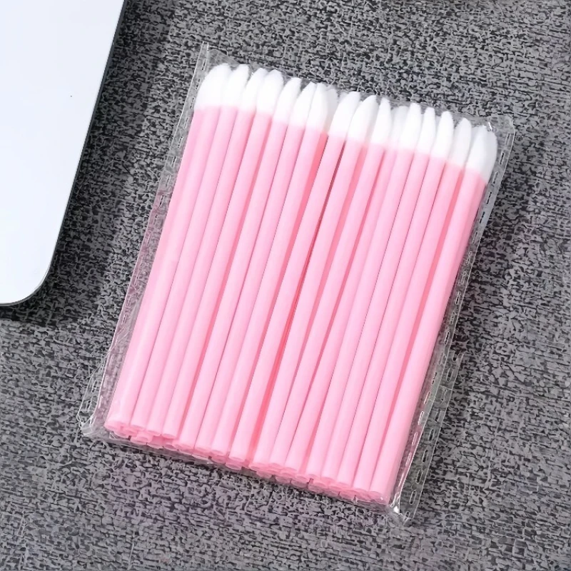 Jednorazowe pędzelki robić ust robić makijażu, szminki, błyszczyka, aplikatory, aplikatory robić cieni robić powiek, zestaw pędzli robić blendowania, narzędzia kosmetyczne 5 50 100 szt.: Niebieski