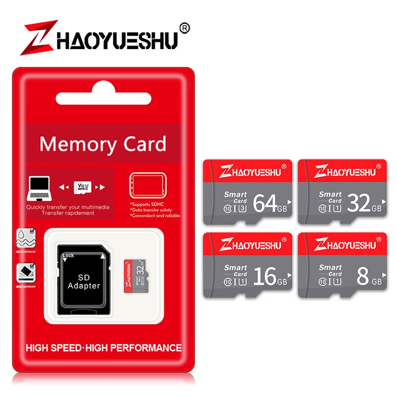 Mini sd-kort micro sd-hukommelseskort 8gb 16gb 32gb 64gb 128gb klasse 10 micro sd-kort cartao de memoria 64gb flashdrev til telefon