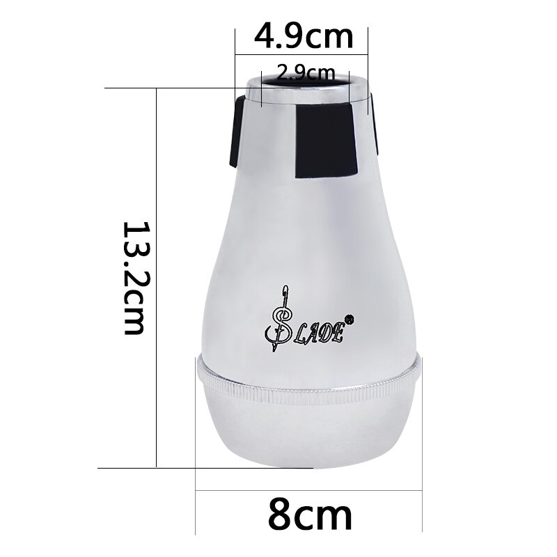 Øv trombone rett mute lyddemper mute abs materiale for alttenortromboner