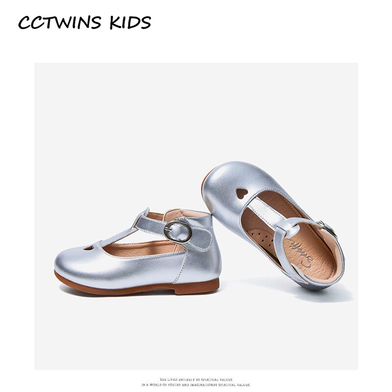 Cctwins børnesko forår børn guld festsko baby prinsesse flade piger mærke mary jane småbørn  gm2668