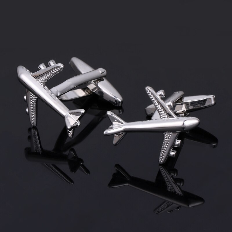 Novelty Airplane Wedding Party Suit Shirt Men's Cufflink Cuff Links men Wedding cufflinks Business Shirt Cufflink/Tie pin