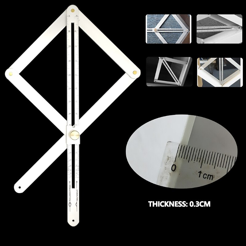 Diagonale liniaal precisiemeetlat hoekliniaal houten bouwlinialen bouw houtbewerking lineair gereedschap voor aannemers