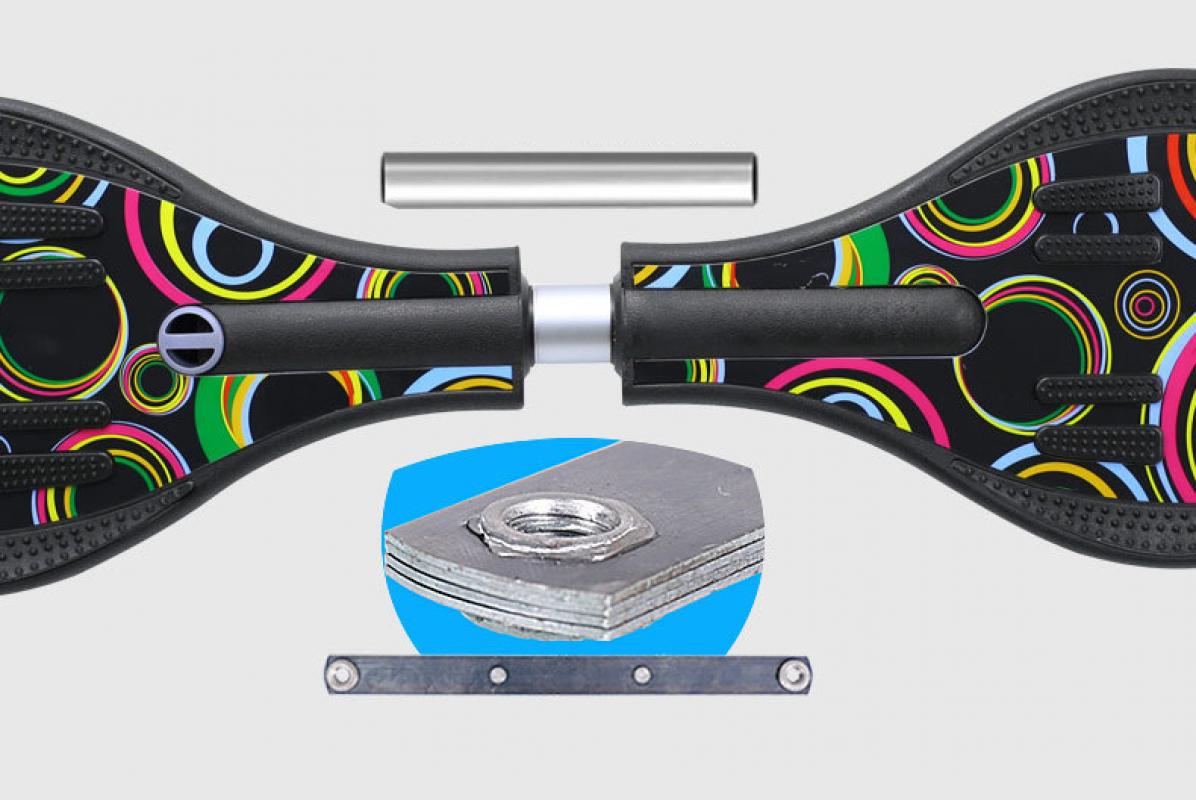 Snake board-ruedas intermitentes para adultos, 88cm, 35 pulgadas, para principiantes, deslizantes al aire libre, 2 ruedas, de aleación de aluminio