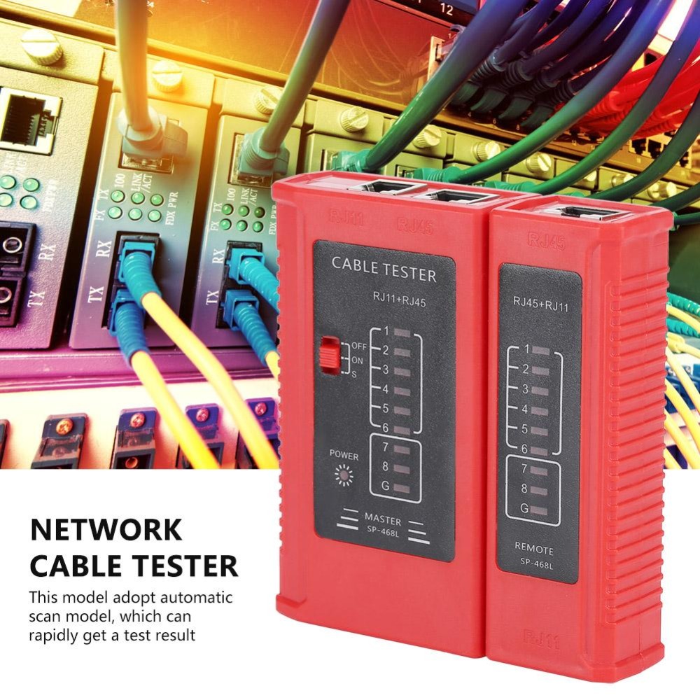 antenna analyzer WZ-468 RJ45 and RJ11 Network Cable Tester Ethernet LAN Network Test Tool Wire Lead Testing Measuring Tool
