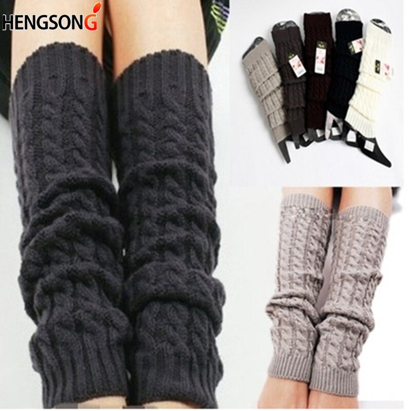 Herbst Und Winter Frauen Stulpen Kapron Hanf Blumen Kniepolster Bein Wärmer Weibliche Mädchen Haufen Haufen Socken Sport Sicherheit