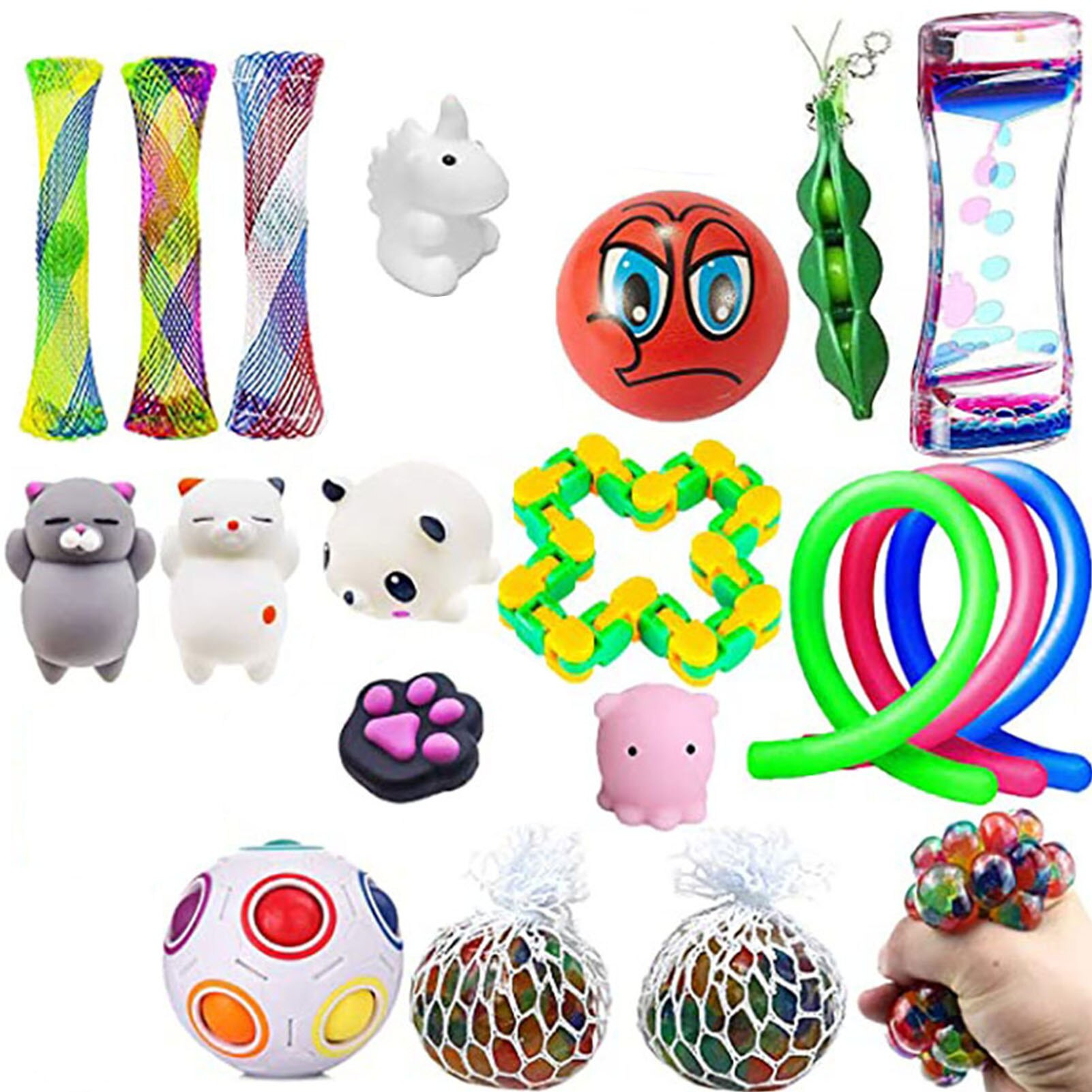 Sensory Fidget Toy Set - Stress Relief Balls - Autism & Anxiety Therapy - Pop Bubble & Squeeze Toys for Kids & Adults: 06