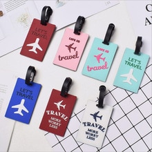 Aircraft Letter Luggage Tag Silica Gel Suitcase ID Address Holder Baggage Boarding Tag Portable Label