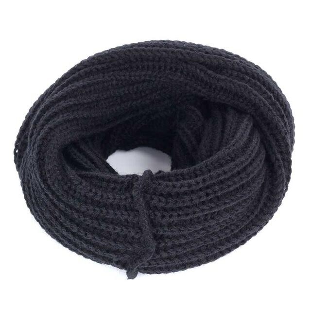Warm neck in herfst en winter, mannelijke en vrouwelijke studenten kan match allerlei gebreide truien en all-purpose sjaals: black