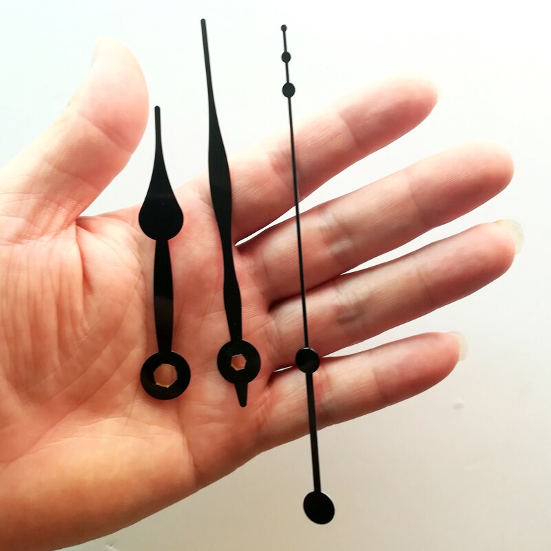 52# zwarte wijzers (alleen wijzers) metalen aluminium doe-het-zelf wijzers kwartsklok accessoire doe-het-zelf klok kits