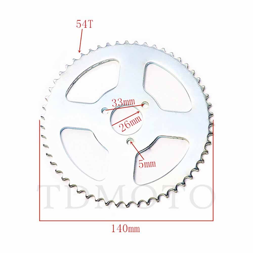 Motorcycle 37T/41T/46T 420/428/520 Chains Sprockets Rear Sprocket Cog For 110/125/140cc ATV Quad Dirt Pit Bike: 420-41T-52MM