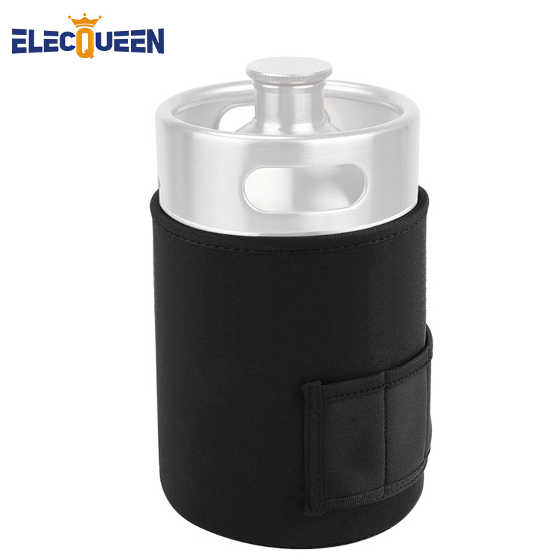 keg cooler jacket Insulation Keg Jacket Keep Your Beer Cold Mini Grower Neoprene Parka 2L/5L with Space Pocket for Co2 Cartridge