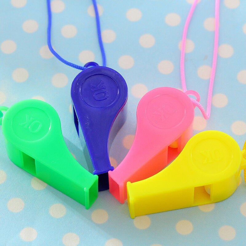 12 stuks plastic fluitjes met koord noodgevallen overleving school sport scheidsrechter kamperen  ya88