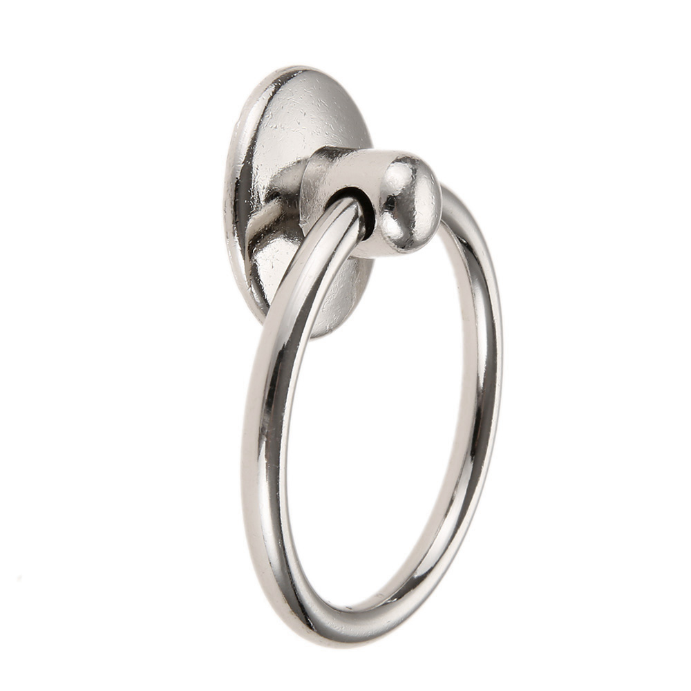 5 teile/satz Ring Knopf Einzigen Loch Metall Griff w/schraube Pull Decor Ktichen Schublade Schrank Gold Silber Schwarz Weiß antike Bronze: TRANSPARENT