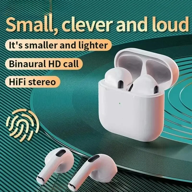 Auriculares Bluetooth Pro4 TWS, auriculares inalámbricos estéreo 9D, auriculares intrauditivos HiFi, auriculares manos libres con micrófono para Xiaomi
