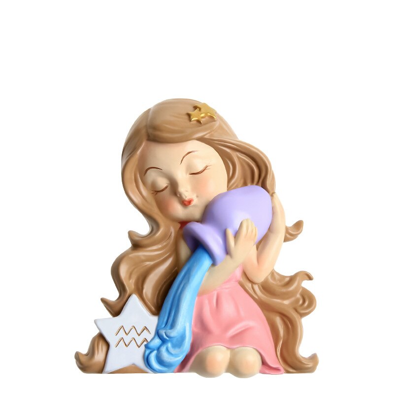 Resin Switch Stickers Cartoon Socket Decor Home Decoration Accessories Wall Stickers Fairy Tale 3d Stereo Stickers: aquarius