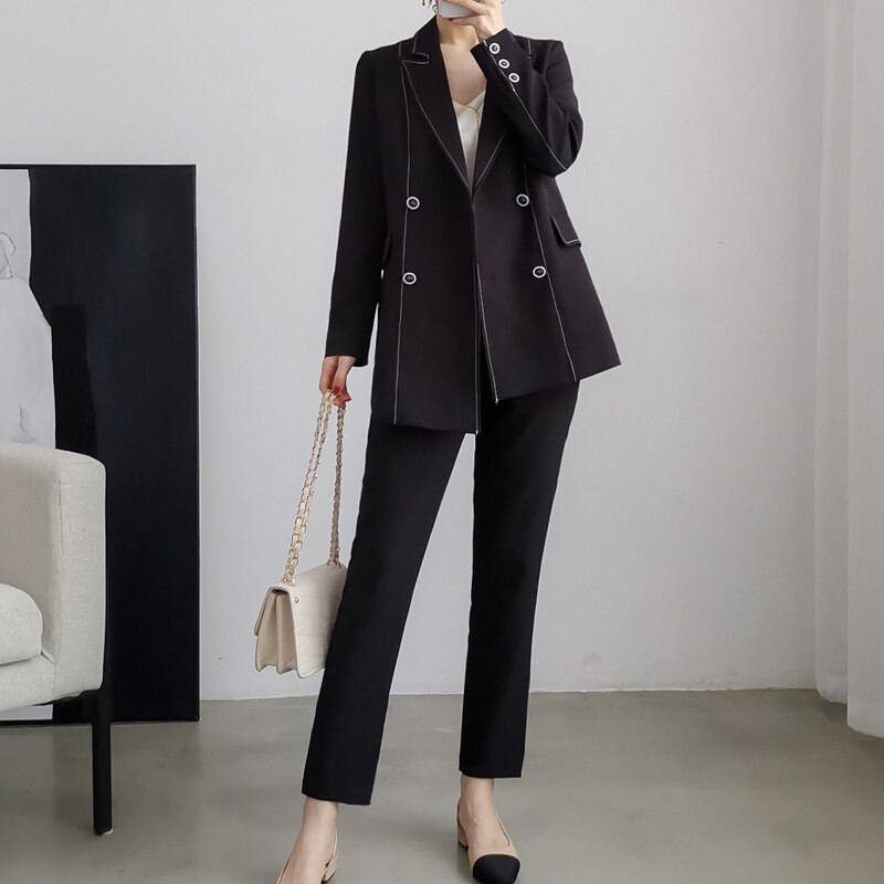 women plus big size 5XL pant suit temperament belt suit pant comfortable pant suits top