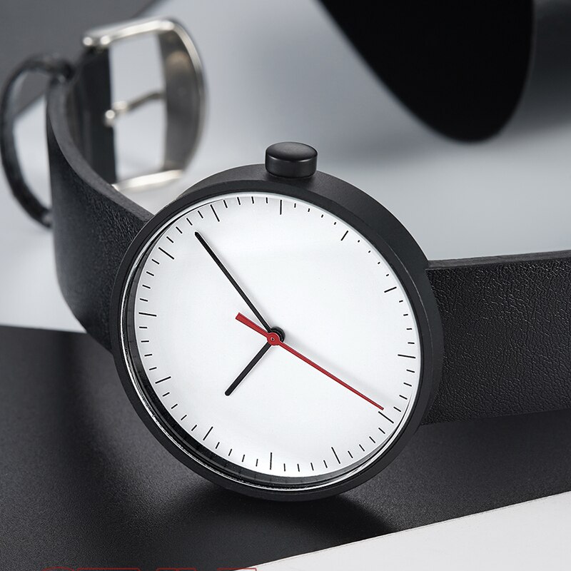 Yazole 522 herreur vandtæt sportsur herre quartz ur pu rem simple casual ure til mænd mærke montre homme