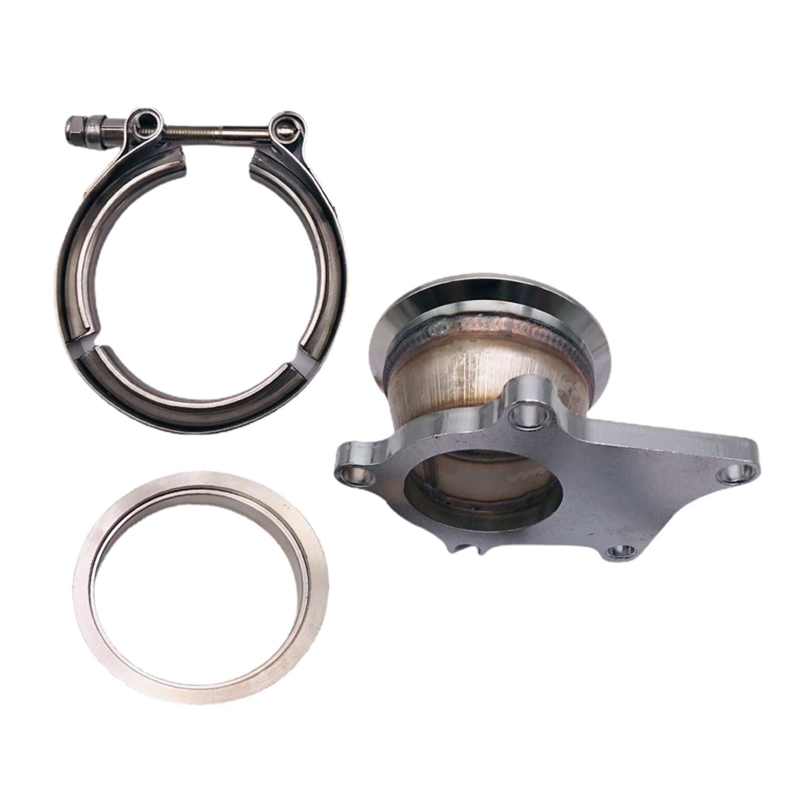 Adaptateur de Conversion T3 T3/T4 5 Turbo, bride de tuyau de descente à bande V de 2.5 pouces