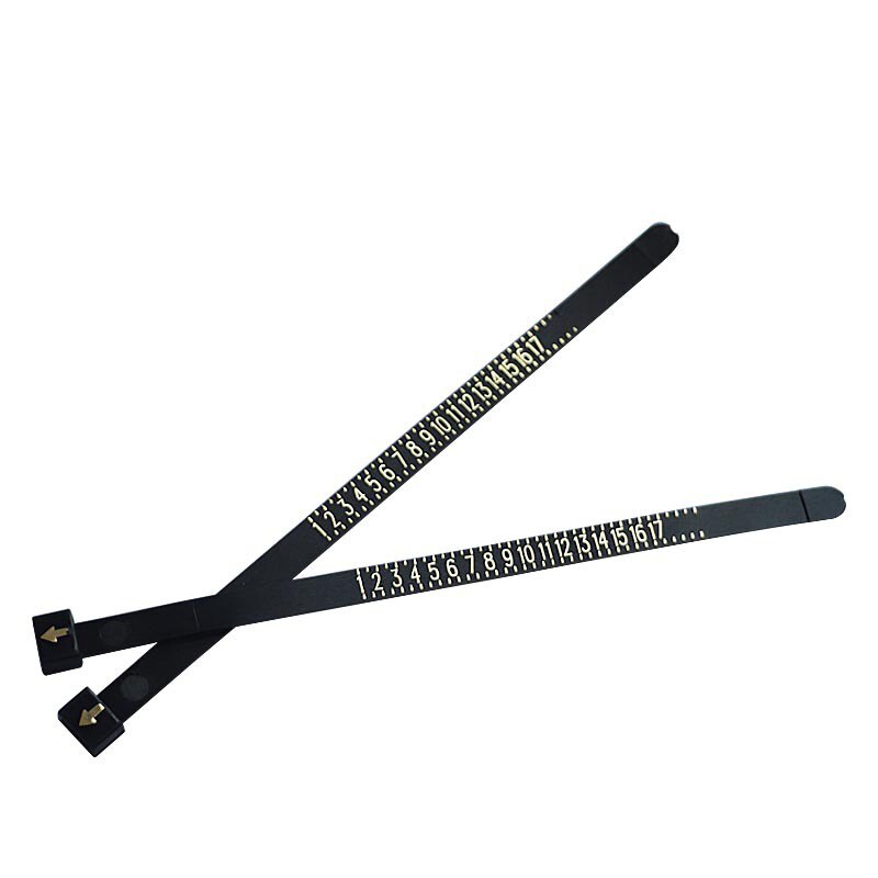 Finger Sizer Black Ring Measuring Ruler Measuring Finger Standard Ring Circle US/Europe/UK Tape Ruler Jewelry Accessory#