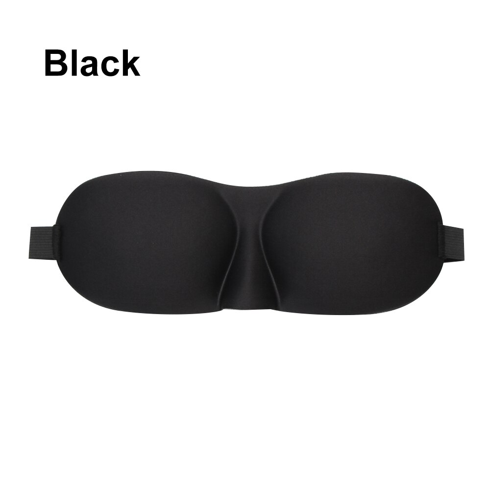 Polyester Schwamm Auge Maske Weich Gepolsterte 3D Schlaf Schwamm Masken Abdeckung Reise Rest Augenbinde Schatten Schlafen Nacht Auge Masken: Schwarz