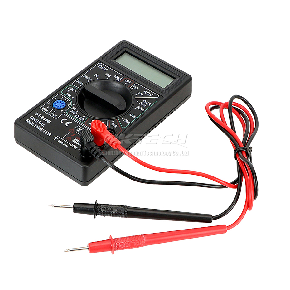 Zwarte Tester Multimeter DT-830B Elektrische Voltmeter Amperemeter Ohm Digitale Multimeter Originele doos DT830B