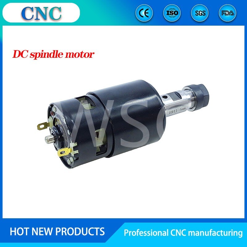Petit moteur à broche CNC 24V cc, 20000 tr/min, avec kit de fixation ER11, haute puissance, réduction du bruit, bricolage