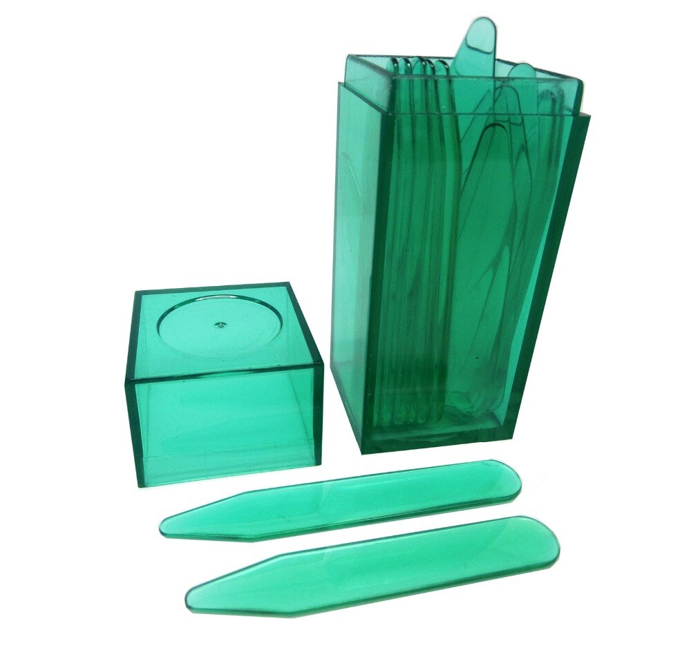 SHANH ZUN 10 stks Groene Plastic Kraag Blijft Botten Baleinen 5 Maten Gemengd in Groene Plastic Fles