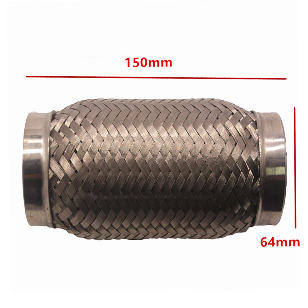 63*150mm auton kuorma-auto kaksoispunos pakoputki joustoputki punos putki liitin nivelen kytkentäsovitin raskaaseen ruostumattomaan teräkseen