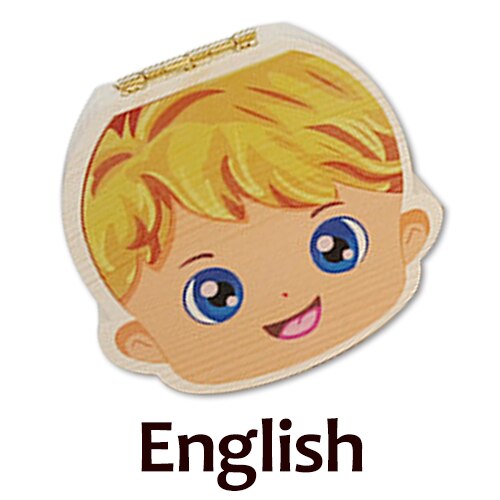 Baby Wood Tooth Box Organizer Milk Teeth Storage Language Spain English Collect Teeth Umbilica Save Baby Tooth Box: GoldenBoy