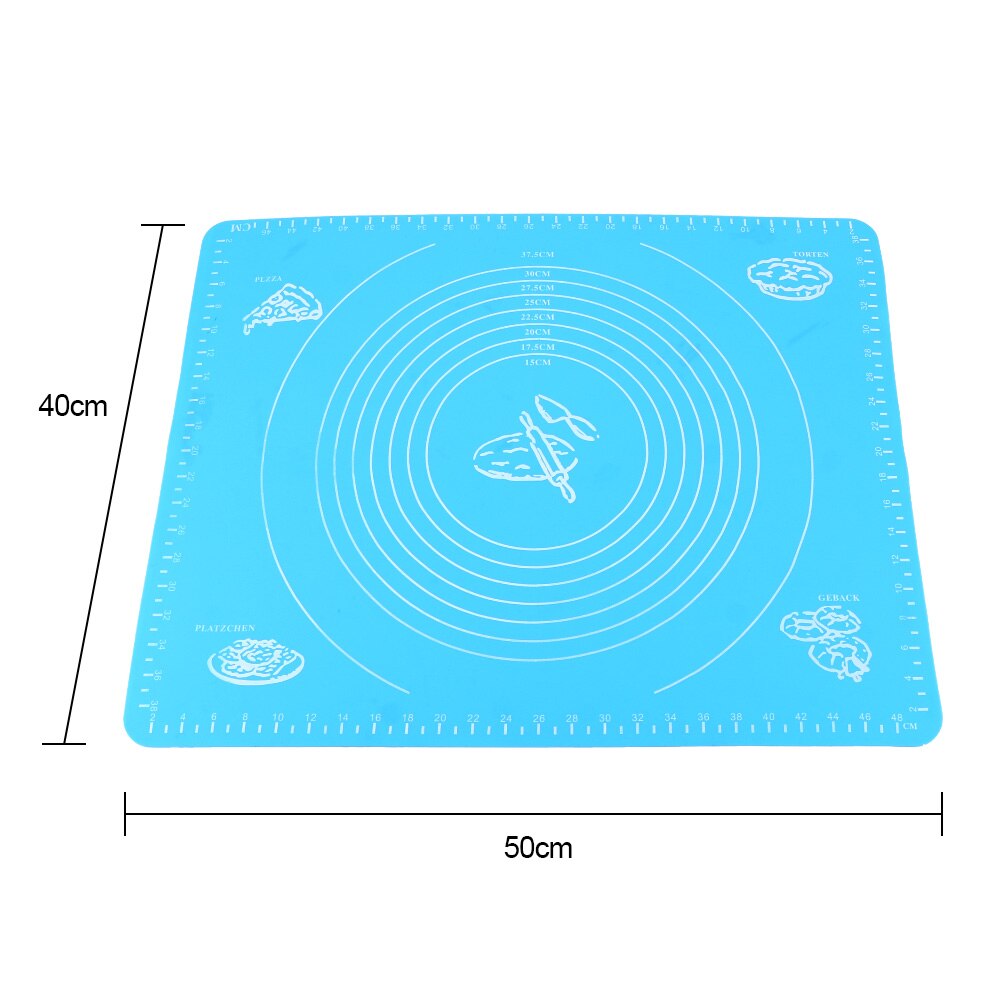 Silicone Kneading Dough Mat Scale Non-Stick Kitchen Baking Tool Cake Board Large Soft High Temperature Rolling Dough Pad