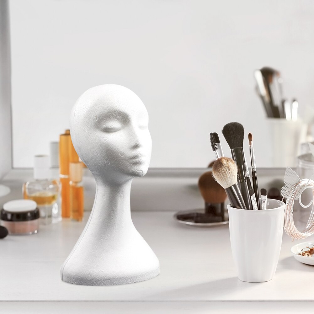 Foam Mannequin Head Female Male Dummy Head Model Wig Glasses Props Display Bubble Mannequin Head Prop Display