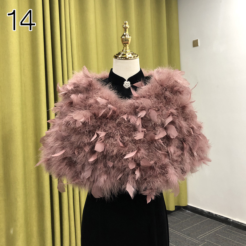 Chales de piel de Color liso, abrigos elegantes de plumas de avestruz blancos, Boleros de piel para boda, chales nupciales, chaquetas para vestidos de noche: Plata