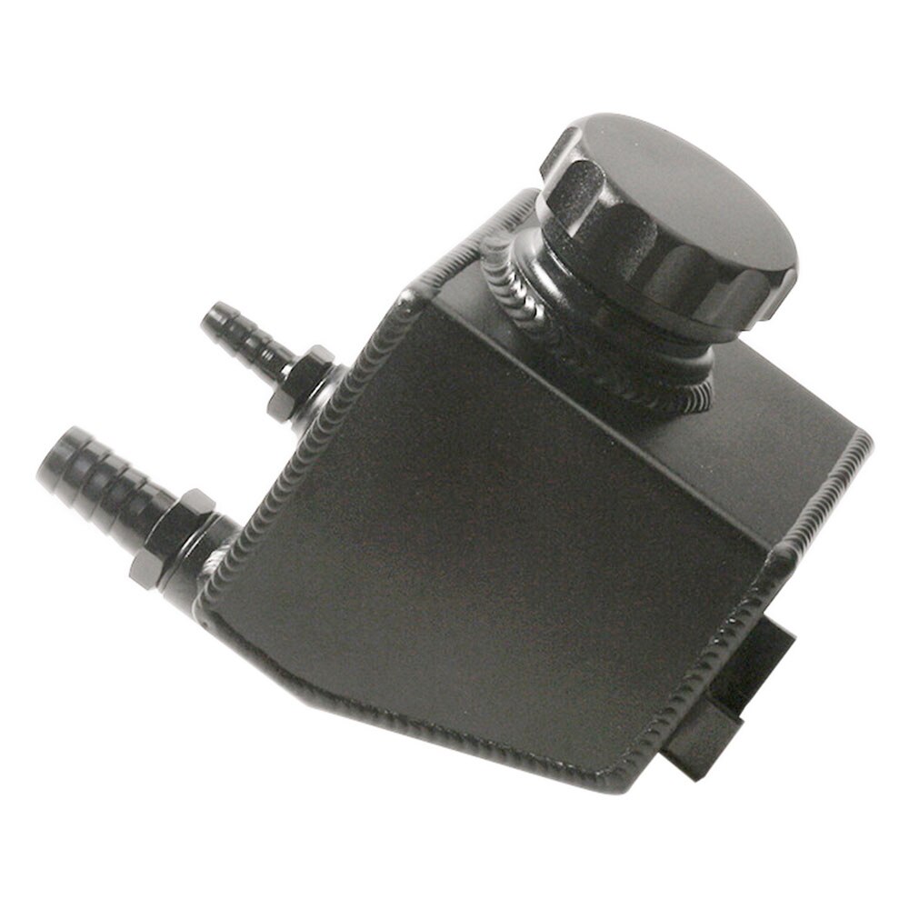 Universal Black Billet Aluminum Car Power Steering Reservoir P/S Tank: Default Title