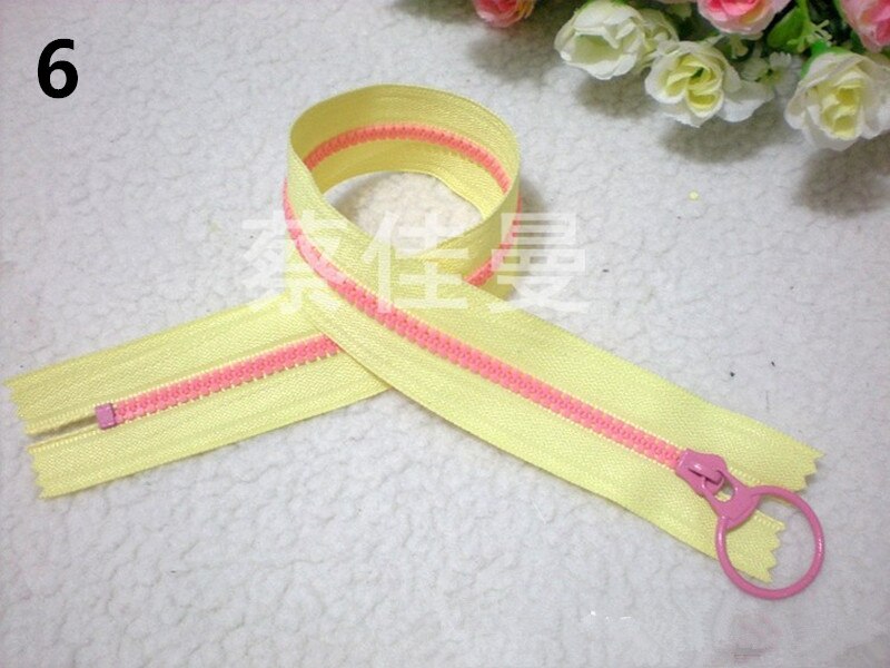 DONYAMY 10Pcs 15cm/20cm 3# Closed End Resin Zippers 10 Colors Pull Ring Zipper Head DIY Sewing Bag Garment Zipper: 6 / 15CM