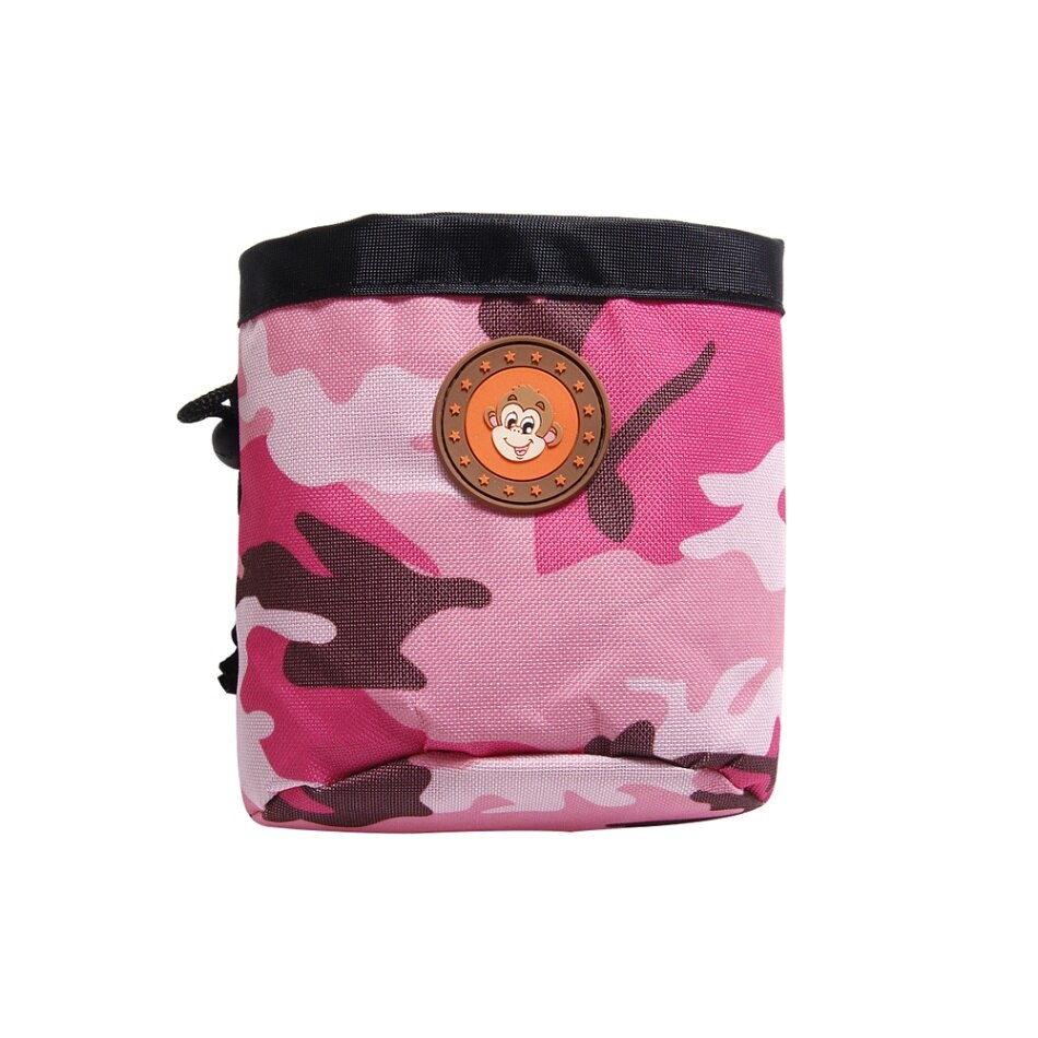Portable Dog Treat Bag Outdoor Dog Training Bag Pouch Food Bag Hands-Free Puppy Snack Reward Waist Bag Training Aids: Pink