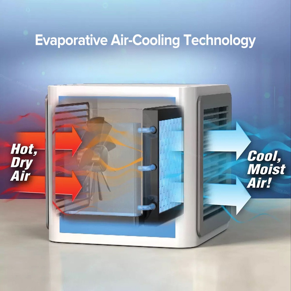 Bærbar luftkølerventilator mini mobil klimaanlæg til hjemmet køleventilator bærbar klimaanlæg personlig plads usb skrivebord fans