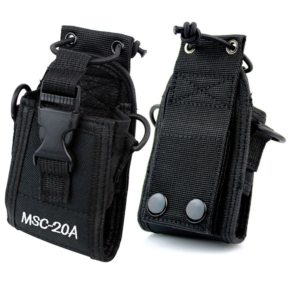 Soporte de carcasa de Radio MCS20A, funda de nailon bidireccional con banda elástica portátil y correa ajustable, Funda Universal para Walkie Talkie