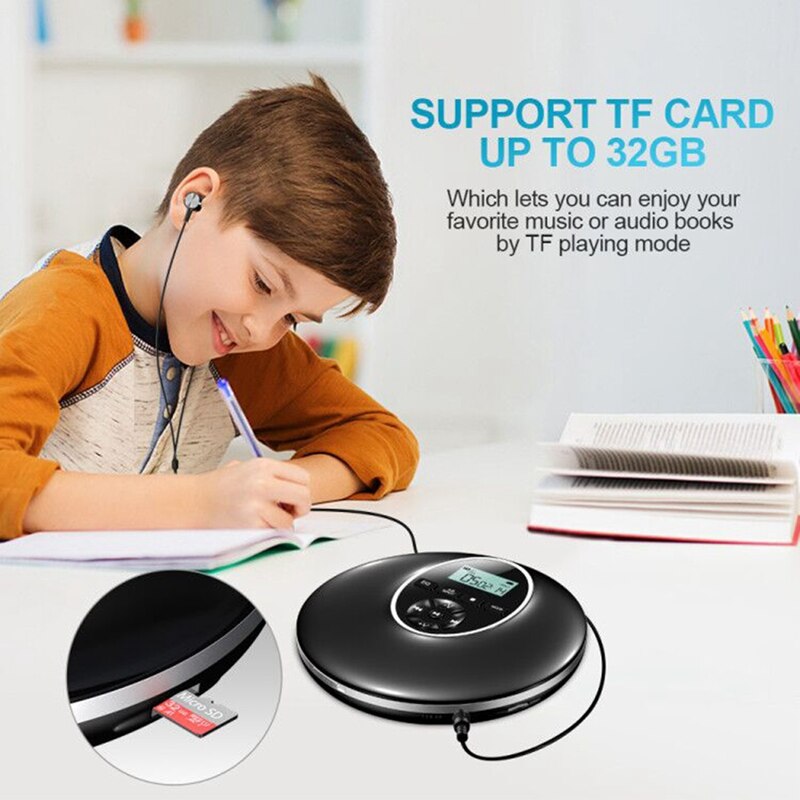 Tragbarer, stoßeitern hifi-musikplayer mit kopfhöreranschluss, cd-Spieler/walkman fürs Auto