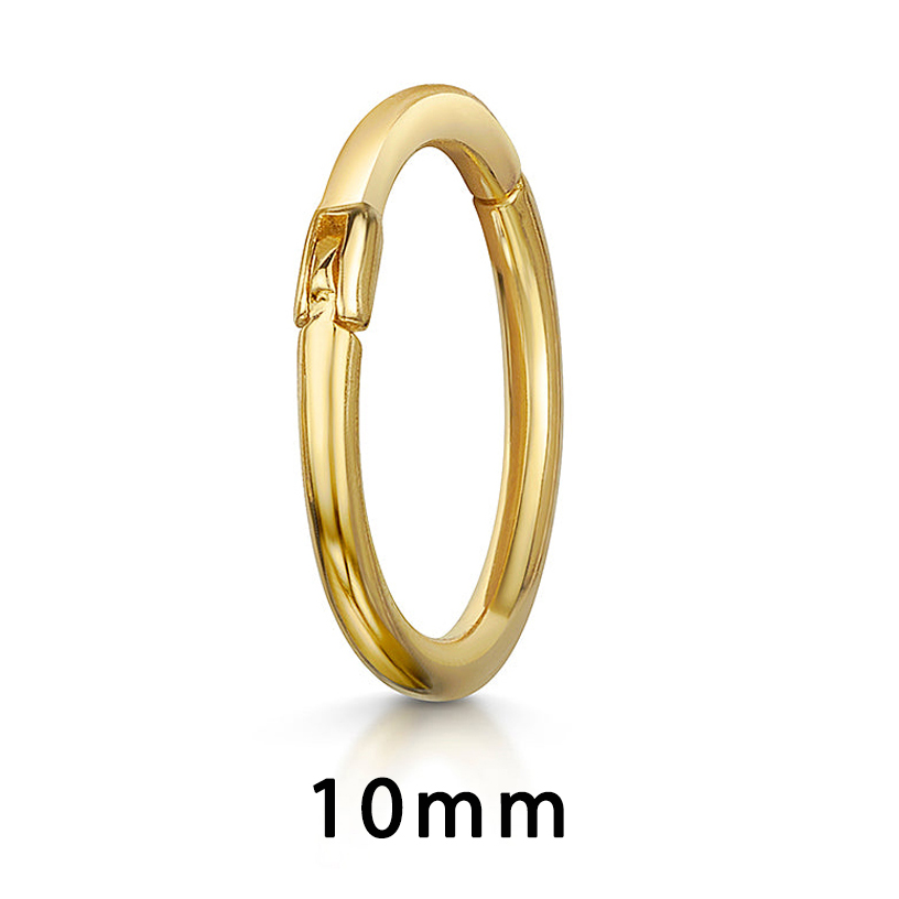 Daith-pendientes de aro para Piercing en la oreja para mujer, aretes minimalistas con hélice perforada de circonita, Color dorado, cartílago, anillo Simple para la nariz, joyería para el cuerpo