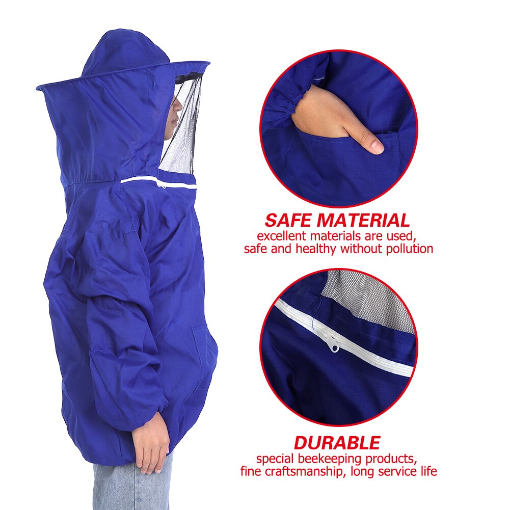 Chaquetas profesionales de apicultura, traje de alimentación de insectos de abeja, equipo de protección para apicultor, abrigo cómodo de algodón