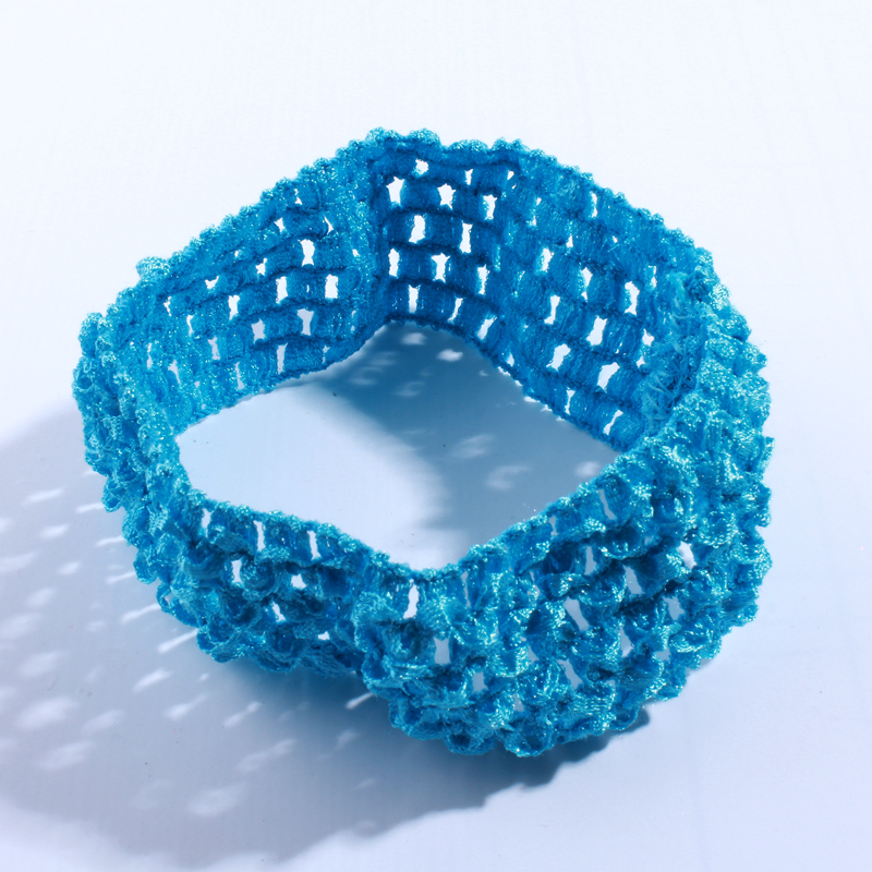 50 stk. 4cm- heklet strikk til hårtilbehør, uthult strikket pannebånd til hårbånd, hodeplagg