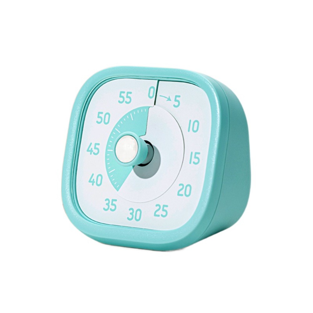 Square 60 Minutes Visual Timer Ultra Silent Visualization Countdown Timer Self-discipline Alarm Clock Kitchen Timer Reading Room: GRAY