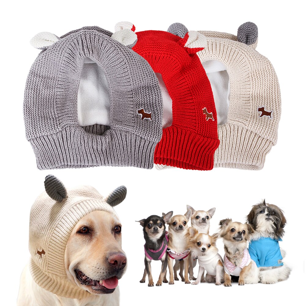 1 stücke Weihnachten Kleidung Hund Hüte Winter Warme Gestrickte Haustier Hunde Hüte Lustige Katze Hund Kleidung Zubehör Haustier Kleid Bis