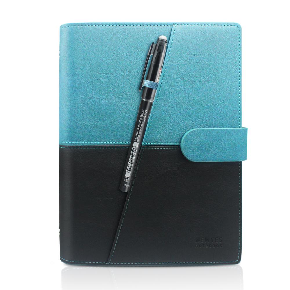 Smart Erasable Notebook Leather Paper Reusable Wirebound Notebook Cloud Storage Flash Storage Lined With Pen: Color 4